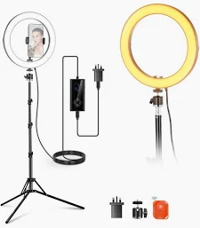 10-inch LED Ring Light with Adjustable Tripod Stand