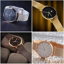 Adjustable Stainless Steel Mesh Band Wristwatch