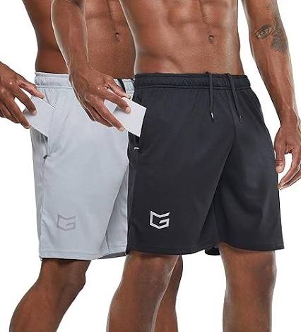 Lightweight Active Running Shorts with Zip Pockets