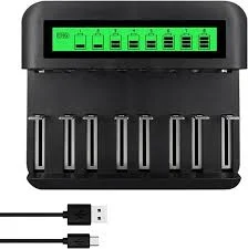 Smart Battery Charger with Digital LCD Screen