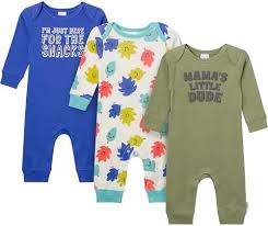 Unisex 100% Organic Cotton Baby Romper Set (3-Pack)