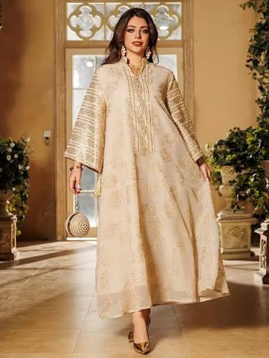 Women's Elegant Flowy Maxi Kaftan Dress