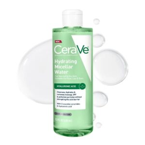 CeraVe Hydrating Micellar Water Cleanser & Makeup Remover for Normal to Dry Skin (13 fl oz / 400ml)