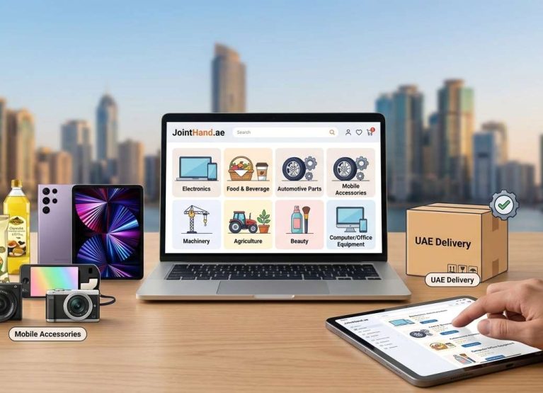 Online shopping in UAE guide displaying e-commerce products and workflow