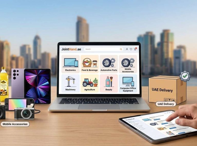 Online shopping in UAE guide displaying e-commerce products and workflow