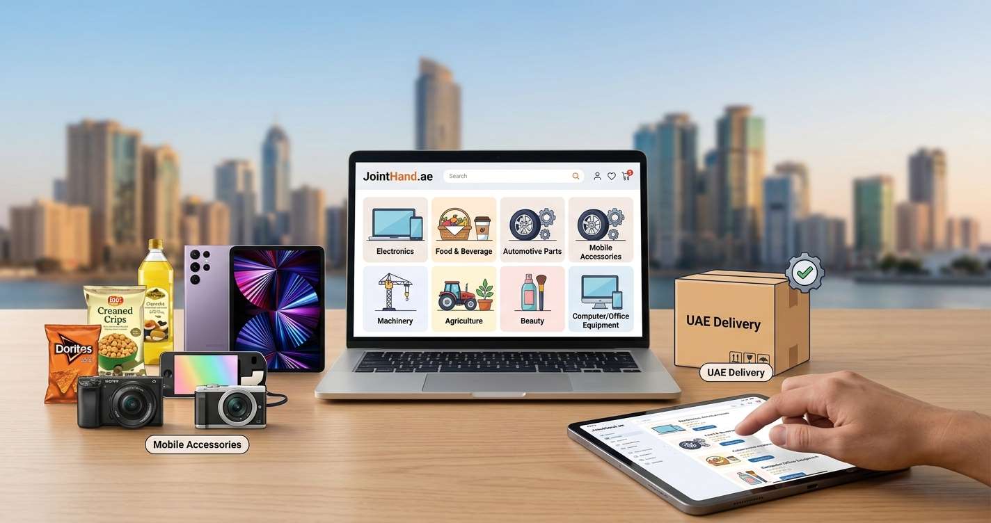 Online shopping in UAE guide displaying e-commerce products and workflow