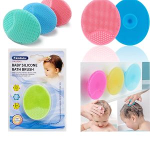 Silicone Baby Bath Brush & Bib Set