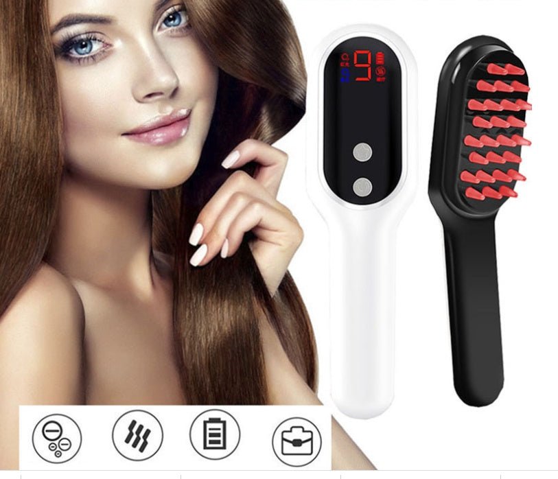 Electric Head Massager - Magnetic Therapy Hair Growth Comb with LED Display
