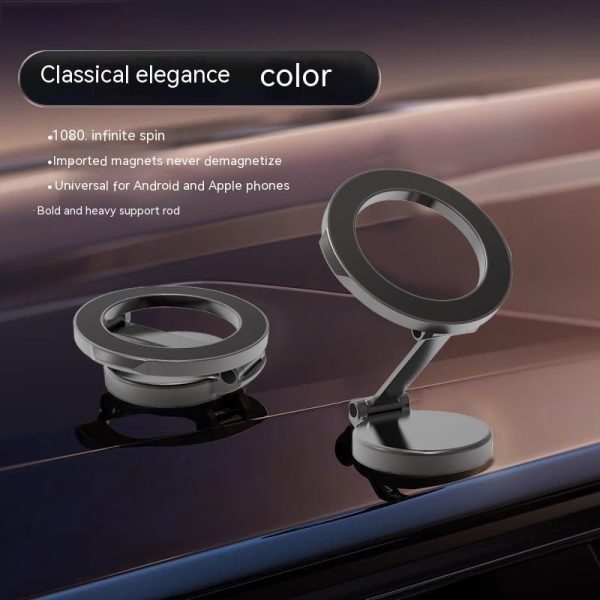 Product-04-Magnetic Car Phone Mount All-Metal Foldable Phone Holder For Car Strongest Magnet Dashboard Phone Mount For Pho